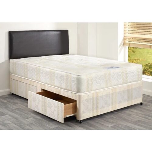 Crown Ortho Divan Bed - Double Size+2 drawers