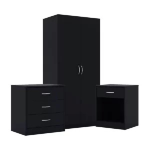 London 3pce Bedroom set in Black