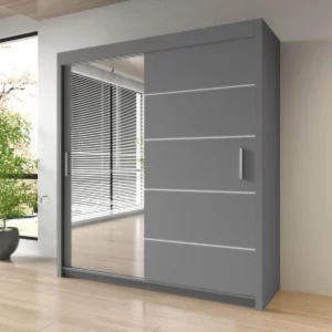 Lyon Mirrored Bedroom Sliding Door Wardrobe
