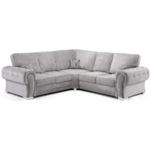 Verona High Back Chenille Fabric Sofa - Grey
