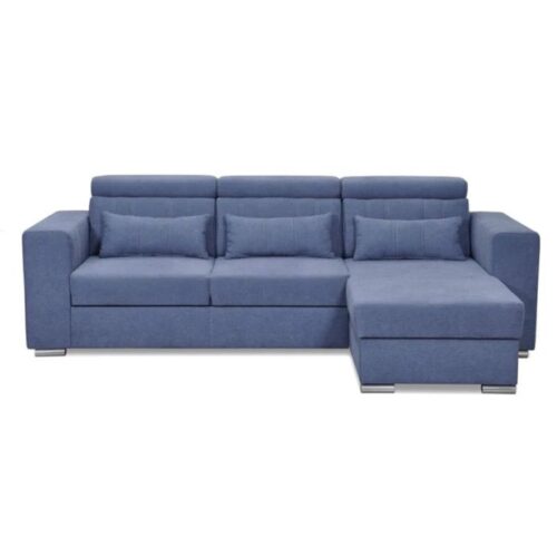 Lucas Corner Sofa Bed With Storage - Blue