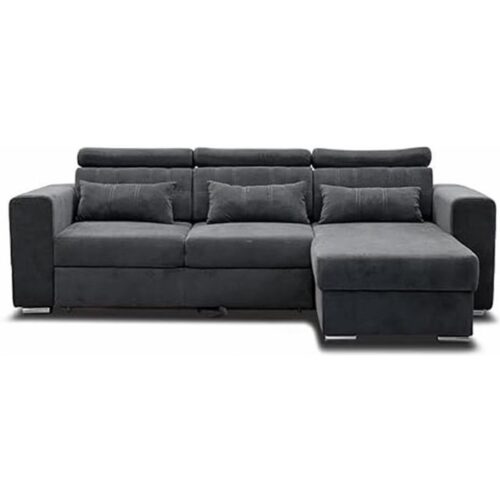Lucas Corner Sofa Bed With Storage - Grey