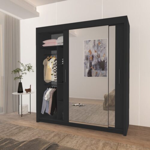Milan Double Sliding Door Wardrobe